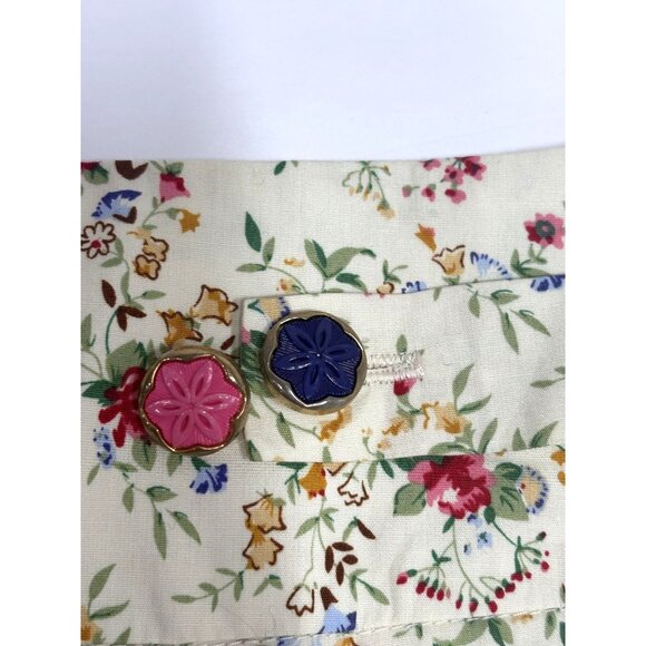 JAM England Mini Skirt in Cream Floral - Picture 4 of 5